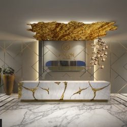 luxury apartment lobby